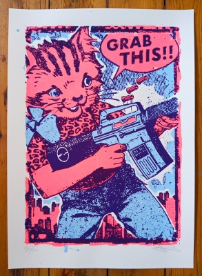 ''Grab this!'' limited edition screenprint by Ben Rider