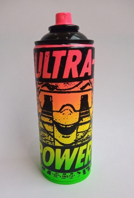 ''Ultra Power'' screenprinted spray can by Ben Rider