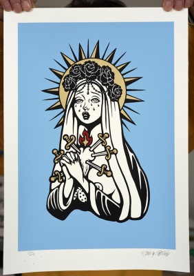 ''Chinko Maria'' limited edition screenprint by SAKI&Bitches