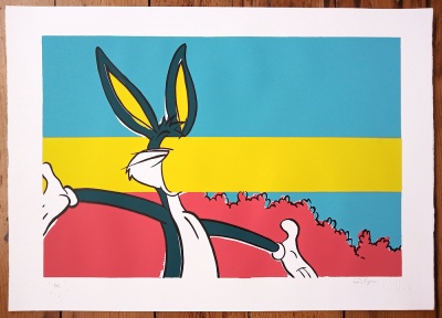 ''Bugs - Yellow Stripe'' limited edition screenprint by Carl Stimpson