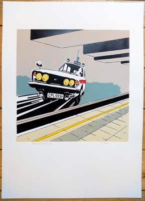 ''Dalston Junction Station'' screenprint by Carl Stimpson