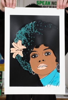 ''Diana Ross'' limited edition screenprint by Carl Stimpson