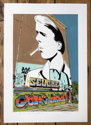 ''Tt. Neveritaweg 1 (Bowie)'' screenprint by Carl Stimpson