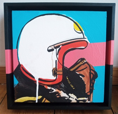 ''Pink Pilot'' original painting by Carl Stimpson