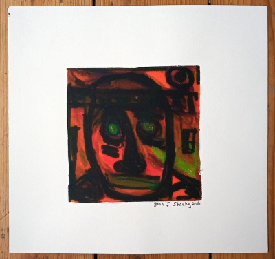 ''Portrait'' original monoprint by John Sheehy