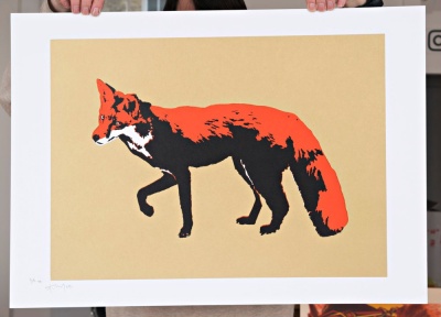 'Fox' limited edition screenprint by Stewy