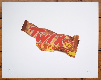 ''Twix'' limited edition screenprint by Trash Prints