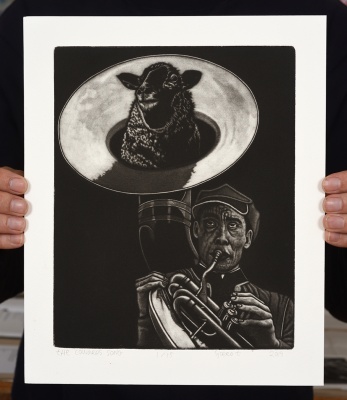 ''Cowards Song'' limited edition mezzotint print by Sjoerd Tegelaers