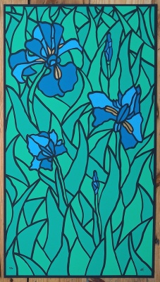 ''Lilies'' limited edition screenprint by Neil van der Knutsen