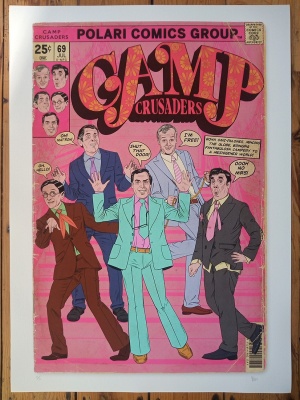 ''Camp Crusaders'' limited edition giclée print by Villain