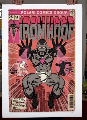 ''Iron Hoof'' limited edition giclée print by Villain