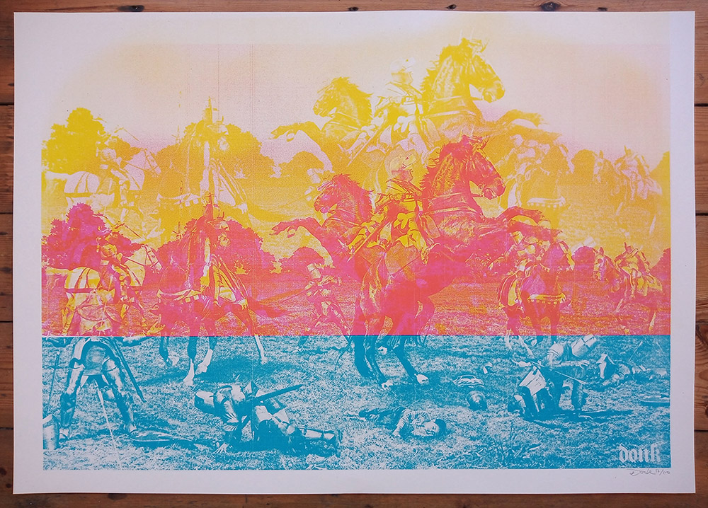 ''Battle Dream'' large limited edition screenprint by Donk
