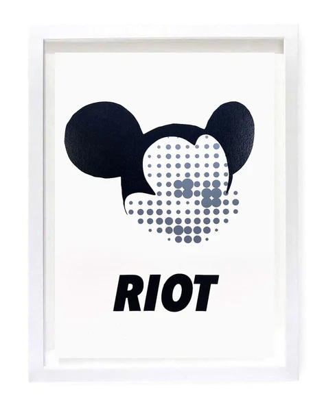''POV Mickey Riot'' A4 limited edition screenprint by Heath Kane