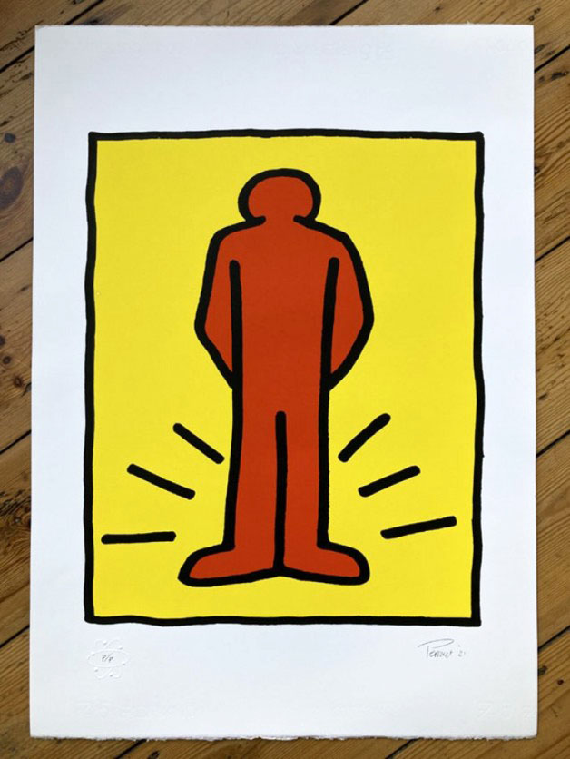 ''Keith Takes a Piss'' limited edition screenprint by Mark Perronet