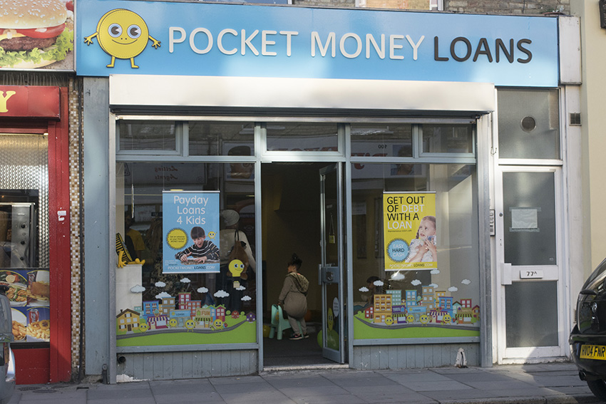 "Pocket Money Loans" - an installation by Darren Cullen (Spelling Mistakes Cost Lives)