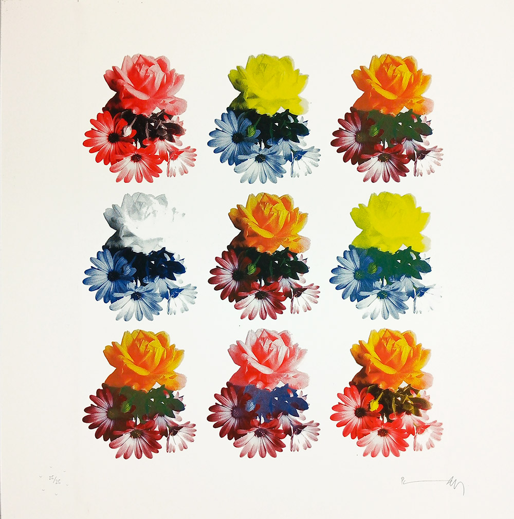 BRYK Flower Bouquet limited edition screenprint by Richard Pendry