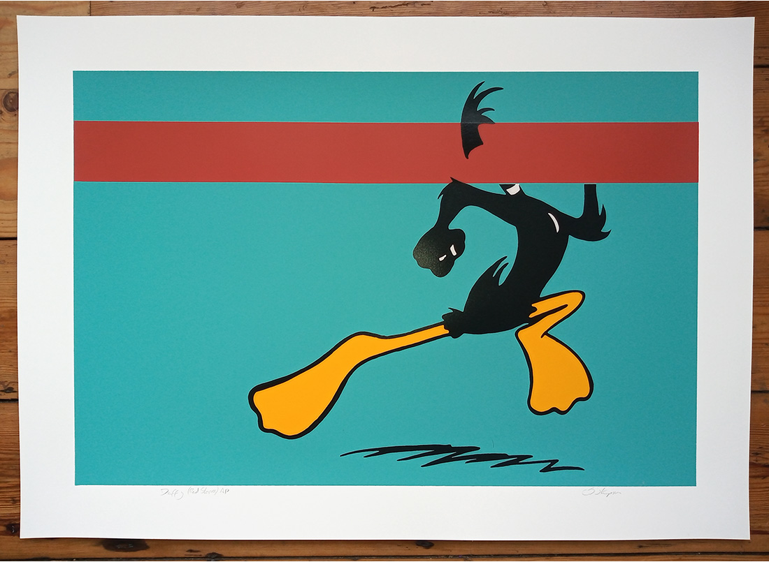 ''Daffy - Red Stripe'' limited edition screenprint by Carl Stimpson