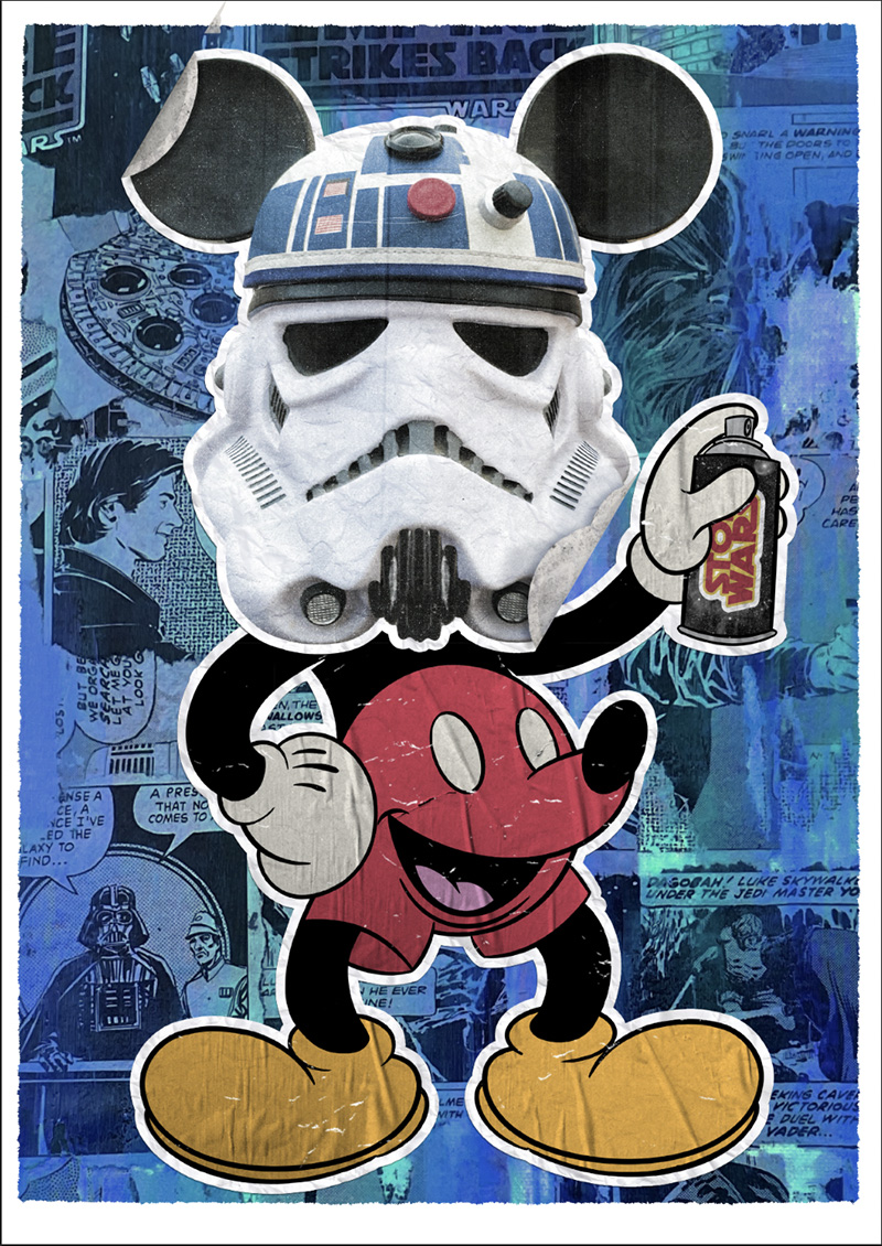 ''Twisted Trooper'' limited edition giclée print by Villain