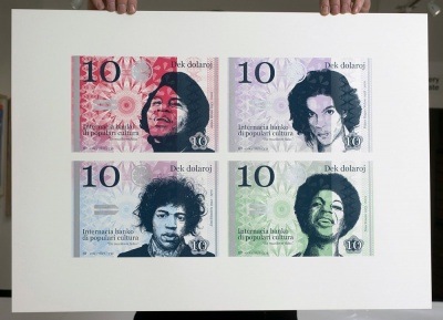 ''4 Ten Dollar banknotes'' ltd edition screenprint by Richard Pendry