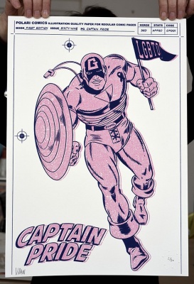 ''Captain Pride'' Limited edition screenprint by Villain